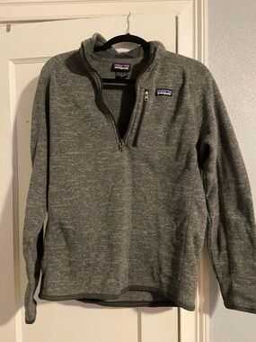 Patagonia Men's Heather Gray Quarter-Zip Pullover